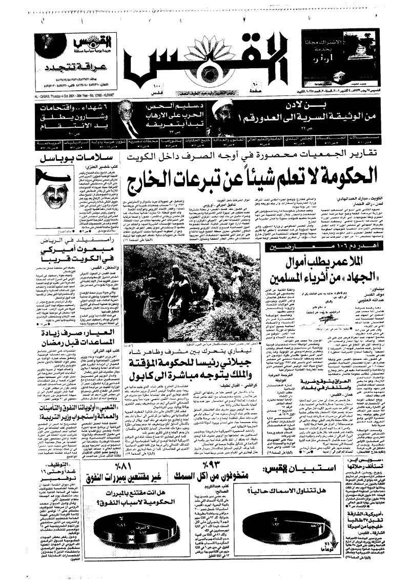 (القبس | 10165 | 2001-10-04)